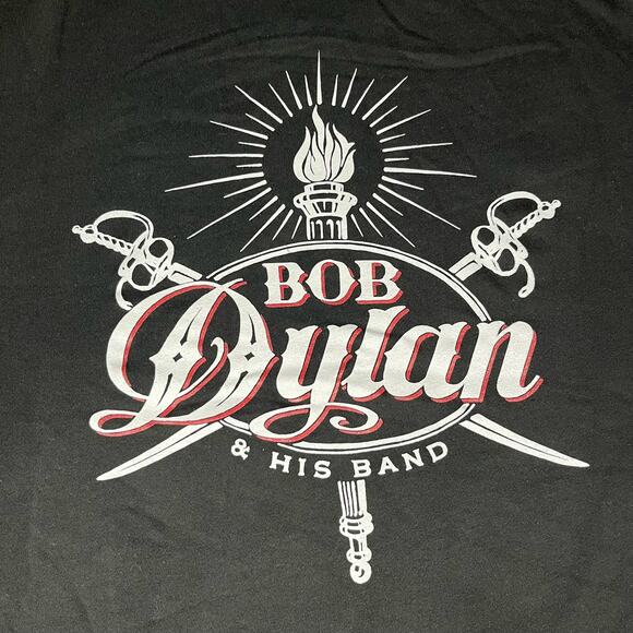 Bob Dylan and  His Band Full Zip Up Black Hoodie Men’s Sz XL New - Picture 2 of 5